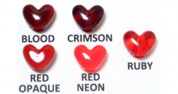 Red Heart Pony Beads Vertical Hole